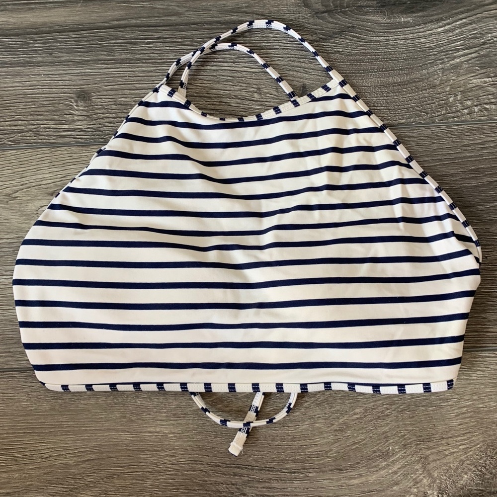 Aerie stripped halter bikini top